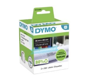 S0722400 - 99012 Etichette Dymo LW per indirizzi grandi bianche mm. 36 x 89 mm. - originali