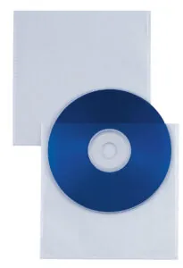 400031 - Tasche adesive mm.125X120 pp trasparente - lato aperto- porta CD - 500 pezzi