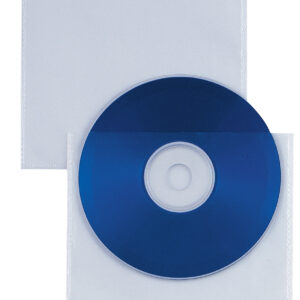 400031 - Tasche adesive mm.125X120 pp trasparente - lato aperto-  porta CD - 500 pezzi