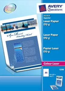 1298 - Carta bianca fotografica patinata Glossy stampabile fronte/retro - 170g - stampanti Laser/Laser a colori - 210x297 - 200 ff