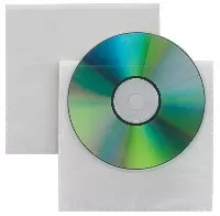 679303 - Tasche adesive in pvc trasparente aperte porta CD - 100 pezzi