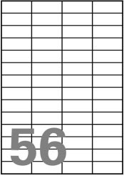 3668 - Etichette bianche ECOLOGICHE, CERTIFICATE FSC Laser/Inkjet/Copiatrici - 52,5x21,2 - 100 ff