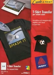 T-Shirt transfer fogli termotrasferibili per cotone nero, stampanti Inkjet