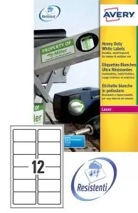 L4776-20 - Etichette in poliestere bianco - stampanti Laser - 99,1x42,3 - 20 ff
