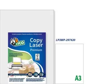 LP3WP-297420 - Etichette bianche senza margini - A3 - stampanti Laser - 297x420 - 300 ff