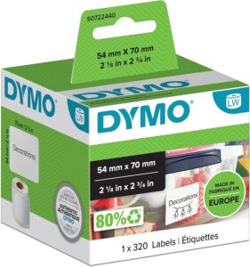S0722440 - 99015 Etichette Dymo LW bianche multiuso mm. 54 x 70 mm. ORIGINALI