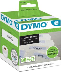 S0722460 - 99017 etichette Dymo LW bianche mm. 12 x 50 mm. - ORIGINALI