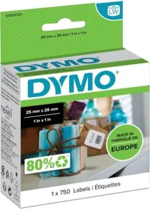 S0929120 Etichette Dymo LW multiuso quadrate in carta bianca 25 x 25 - ORIGINALI