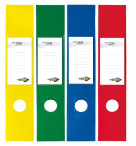 58012537 - Copridorso austoadesivo per registratori CDR in PVC - BLU - mm. 70 x 345 - 200 pezzi