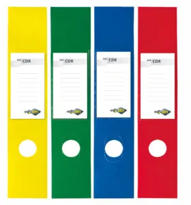 58012532 - Copridorso austoadesivo per registratori CDR in PVC - ROSSO - mm. 70 x 345 - 200 pezzi
