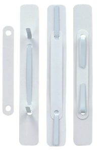 620045 - Fermafogli autoadesivi in PVC bianco passo mm.80 - Pz. 1.000