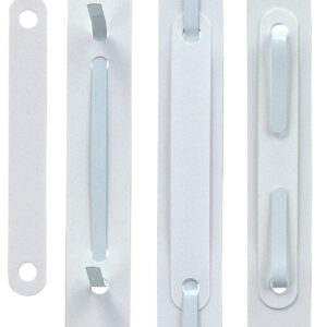 620045 - Fermafogli autoadesivi in PVC bianco passo mm.80 - Pz. 1.000