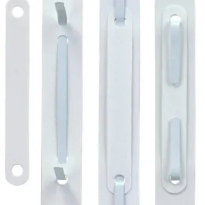 620045 - Fermafogli autoadesivi in PVC bianco passo mm.80 - Pz. 1.000